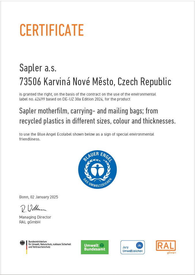 Certificate Blue Angel